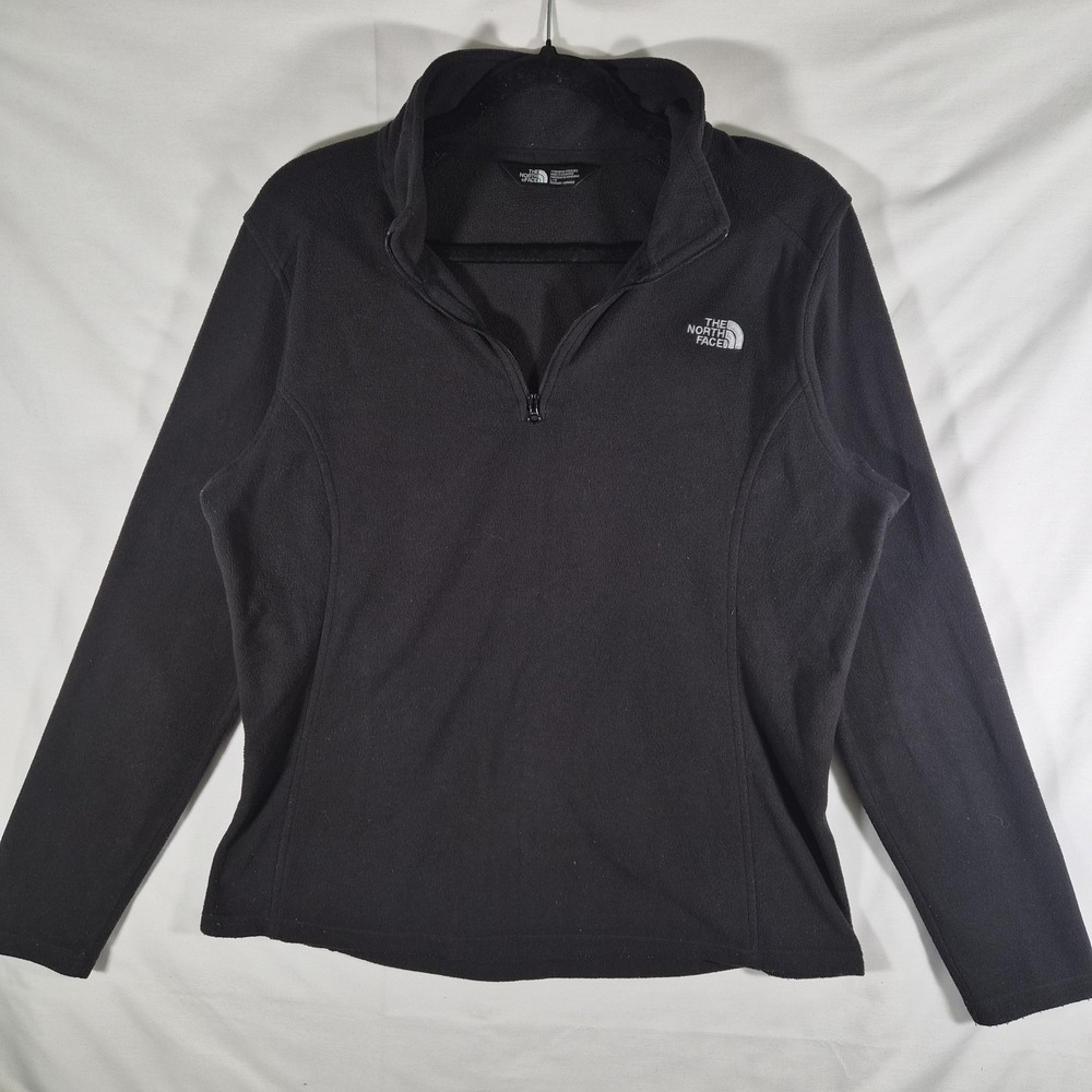 The North Face Women's Black Fleece Quarter Zip Pullover Size L